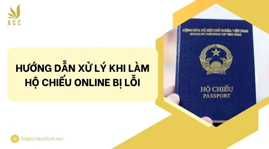 Hướng dẫn xử lý khi làm hộ chiếu online bị lỗi