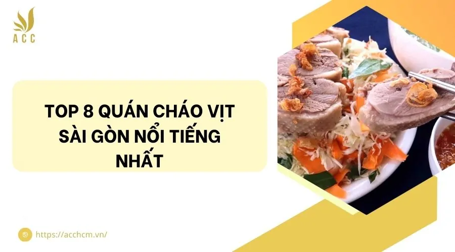 Top 8 quán cháo vịt Sài Gòn nổi tiếng nhất