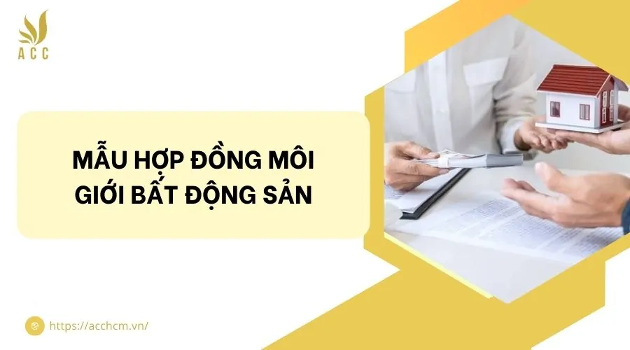 Mẫu hợp đồng môi giới bất động sản