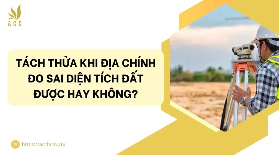 Tách thửa khi địa chính đo sai diện tích đất được hay không?