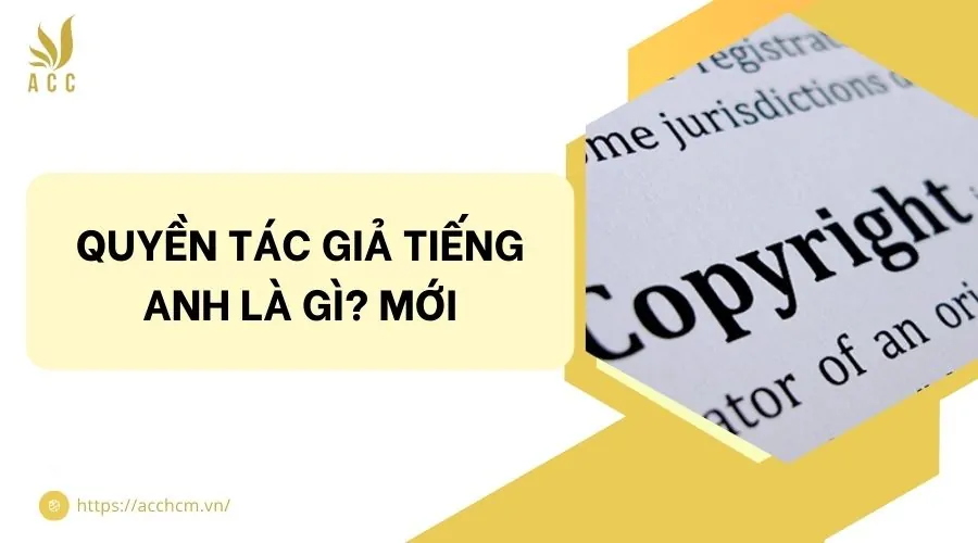 Quyền tác giả tiếng Anh là gì? Mới