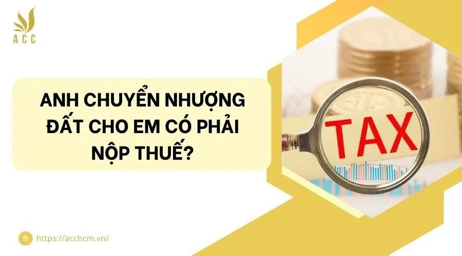 Anh chuyển nhượng đất cho em có phải nộp thuế?
