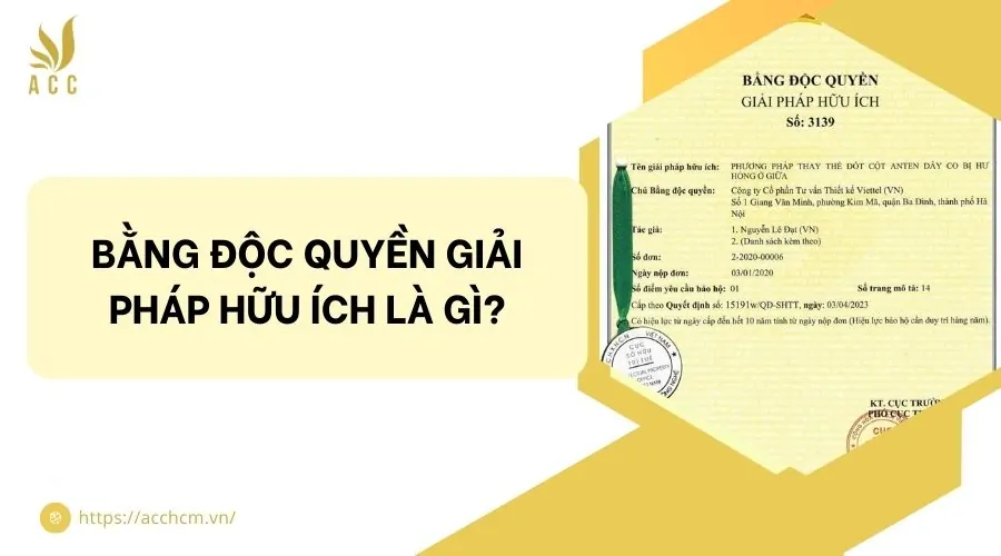 Bằng độc quyền giải pháp hữu ích là  gì?