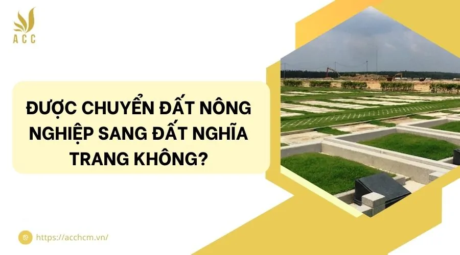 Được chuyển đất nông nghiệp sang đất nghĩa trang không?