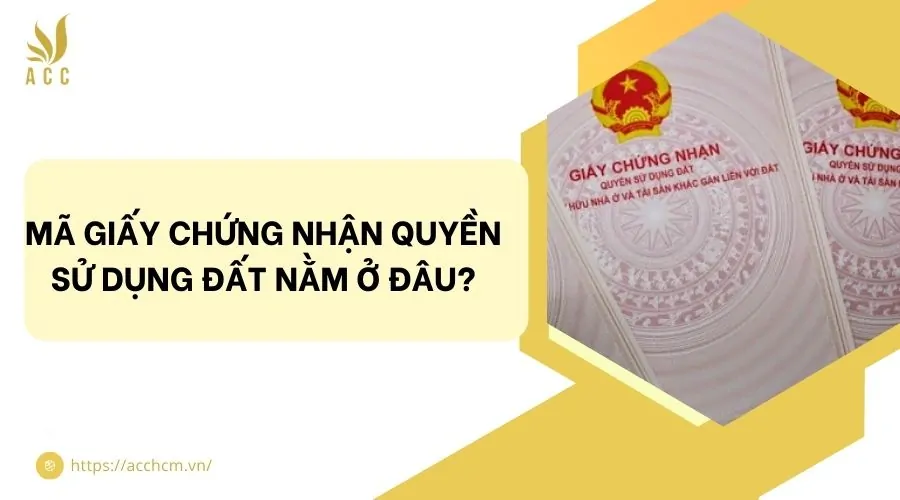 Mã giấy chứng nhận quyền sử dụng đất nằm ở đâu?