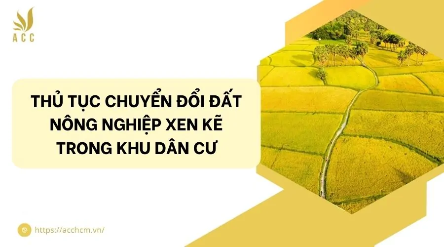 Thủ tục chuyển đổi đất nông nghiệp xen kẽ trong khu dân cư