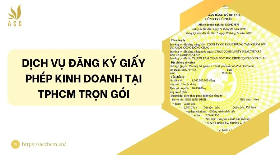 Dịch vụ đăng ký giấy phép kinh doanh tại TPHCM trọn gói