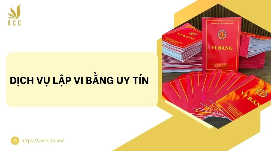 Dịch vụ lập vi bằng uy tín