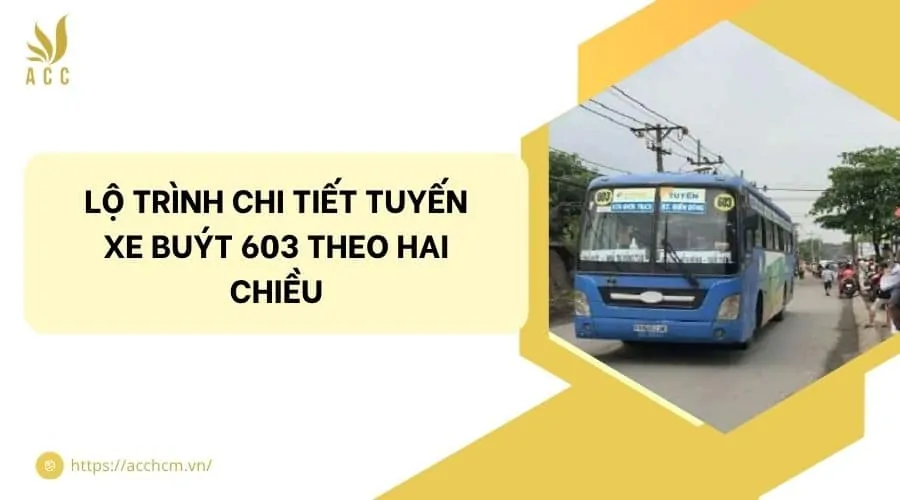 Lộ trình chi tiết tuyến xe buýt 603 theo hai chiều