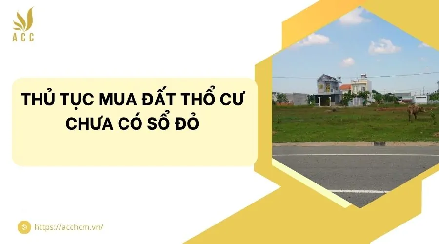 Thủ tục mua đất thổ cư chưa có sổ đỏ