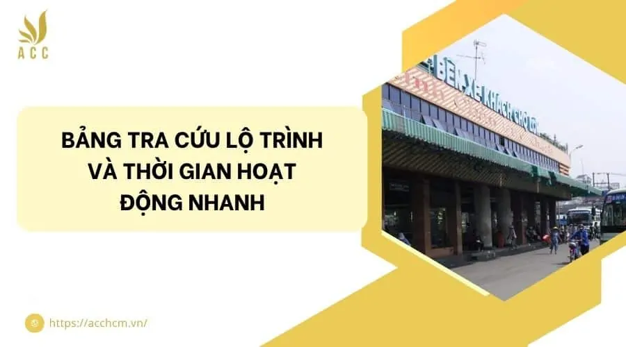 Bảng tra cứu lộ trình và thời gian hoạt động nhanh
