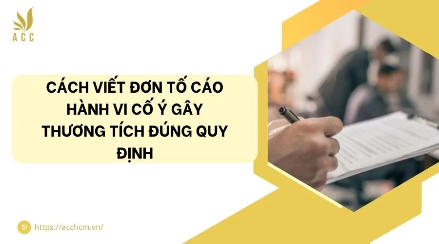 Cách viết đơn tố cáo hành vi cố ý gây thương tích đúng quy định