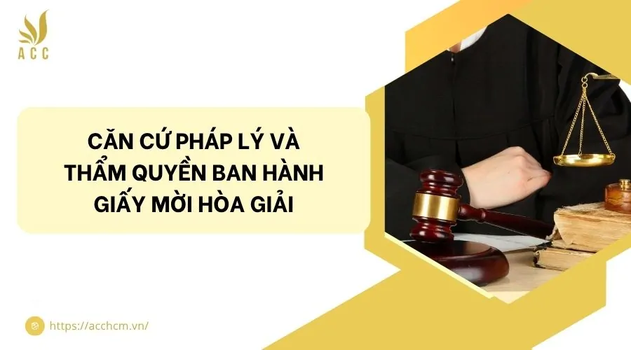 Căn cứ pháp lý và thẩm quyền ban hành giấy mời hòa giải