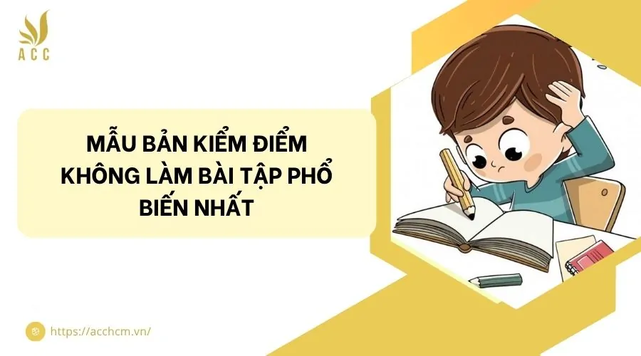 Mẫu bản kiểm điểm không làm bài tập phổ biến nhất