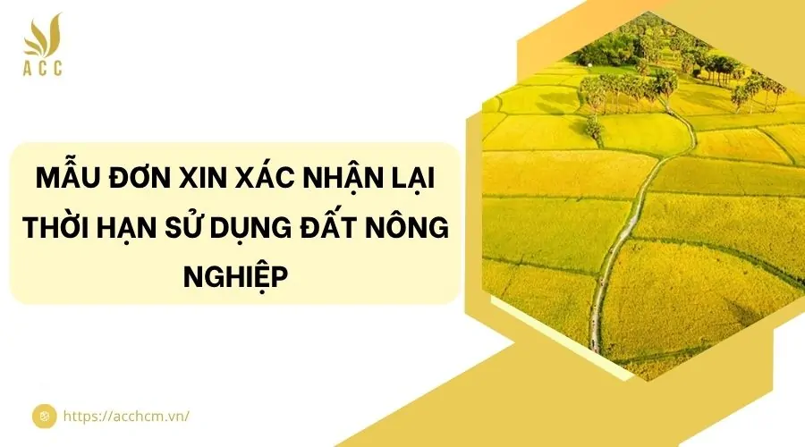 Mẫu đơn xin xác nhận lại thời hạn sử dụng đất nông nghiệp