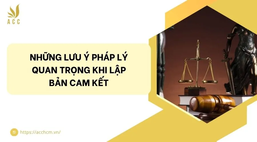 Những lưu ý pháp lý quan trọng khi lập bản cam kết