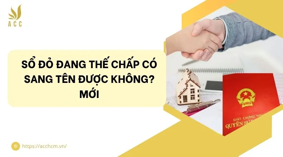 Sổ đỏ đang thế chấp có sang tên được không? Mới