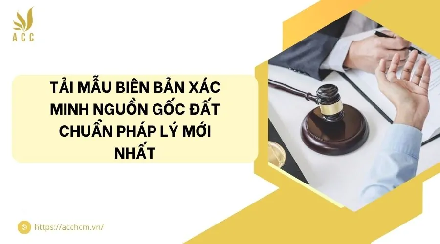 Tải mẫu biên bản xác minh nguồn gốc đất chuẩn pháp lý mới nhất