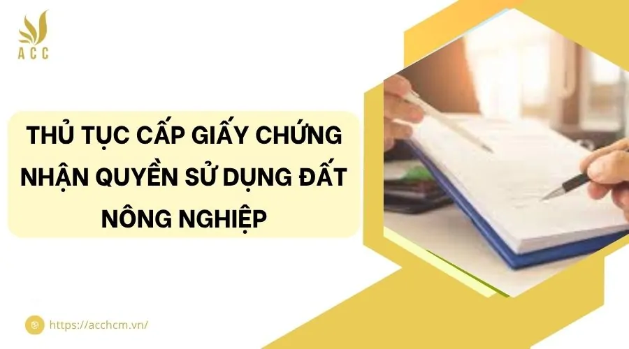 Thủ tục cấp giấy chứng nhận quyền sử dụng đất nông nghiệp