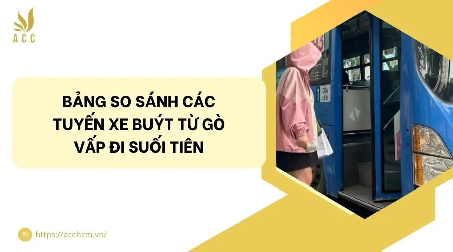 Bảng so sánh các tuyến xe buýt từ Gò Vấp đi Suối Tiên