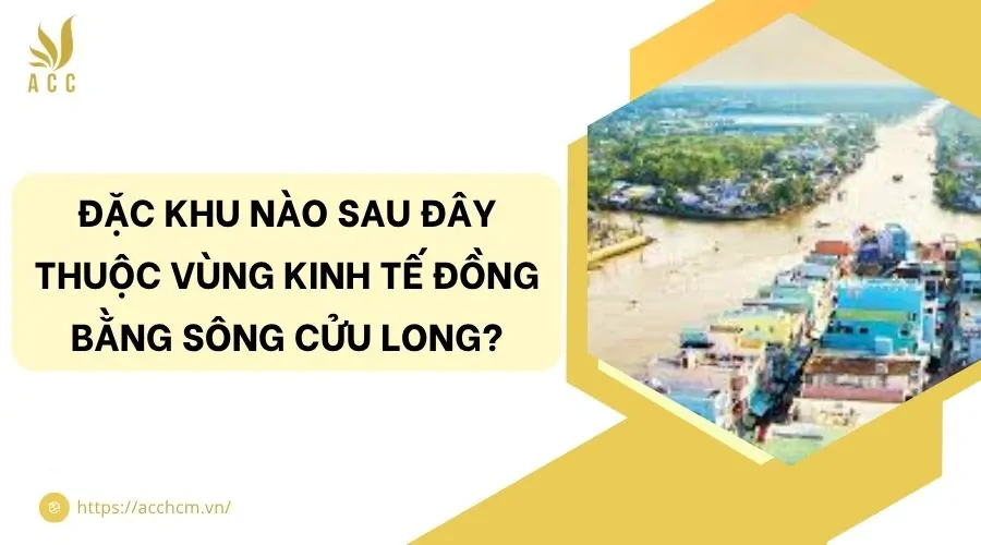 Đặc khu nào sau đây thuộc vùng kinh tế đồng bằng sông Cửu Long?
