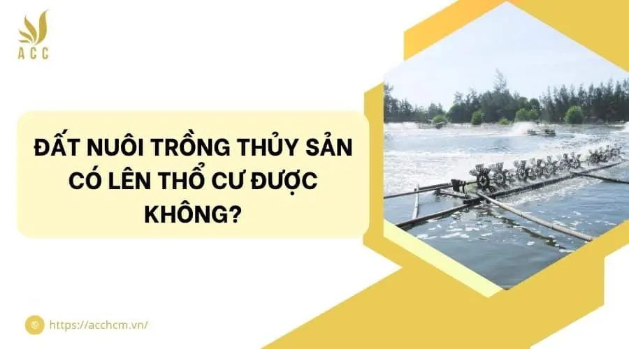 Đất nuôi trồng thủy sản có lên thổ cư được không?