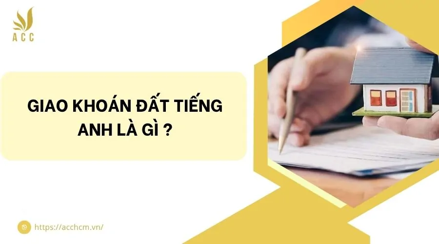 Giao khoán đất tiếng Anh là gì ?