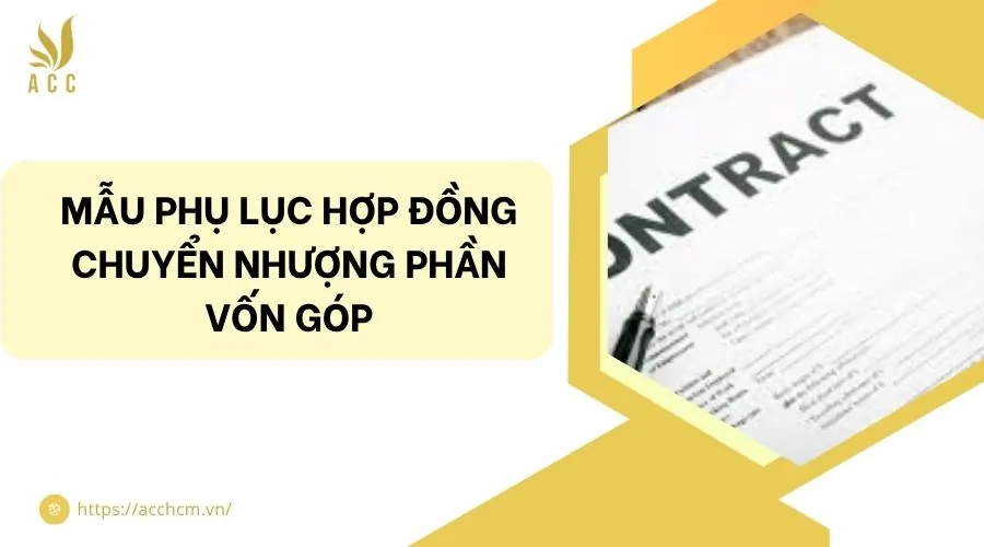 Mẫu hợp đồng chuyển nhượng phần vốn góp