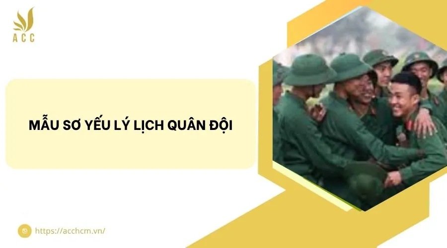 Mẫu sơ yếu lý lịch quân đội