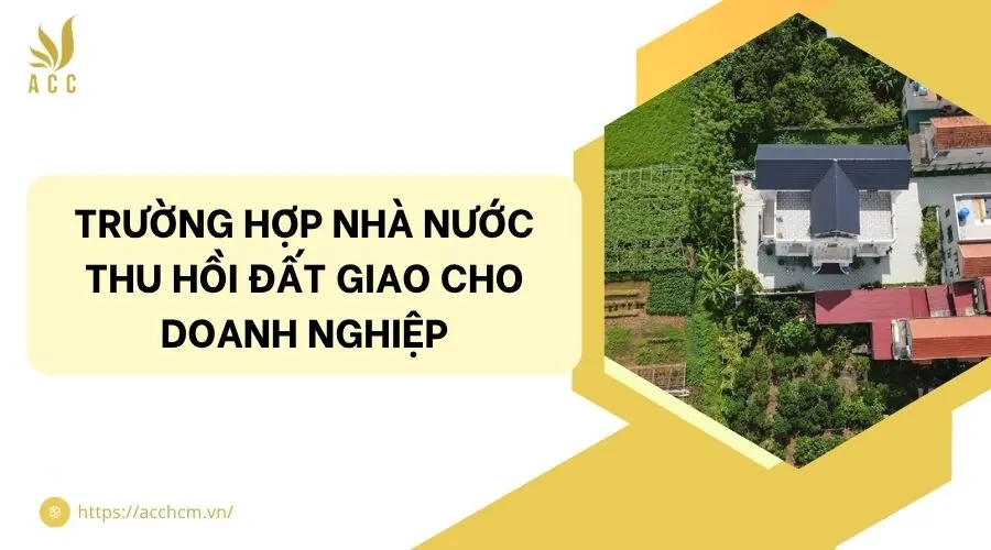 Trường hợp nhà nước thu hồi đất giao cho doanh nghiệp