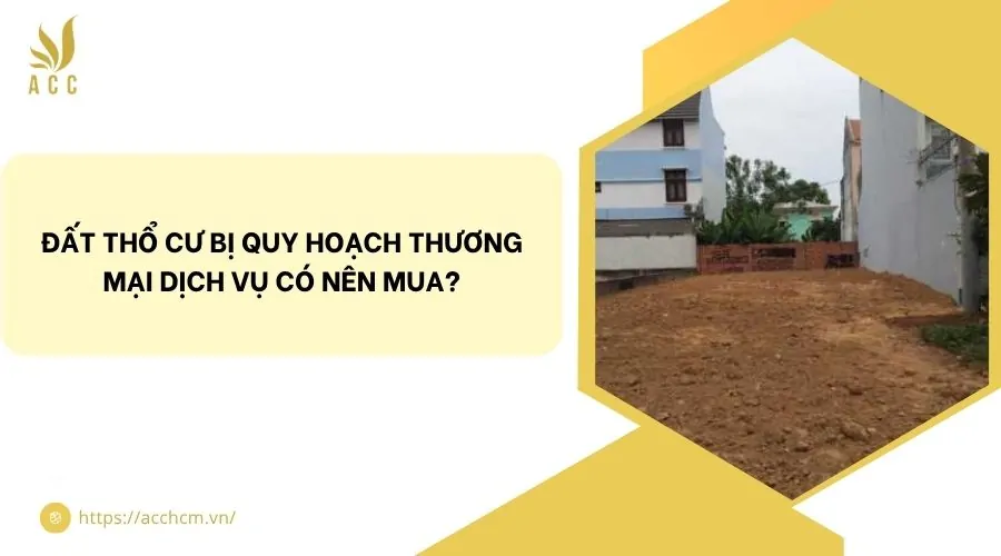 Đất thổ cư bị quy hoạch thương mại dịch vụ có nên mua?
