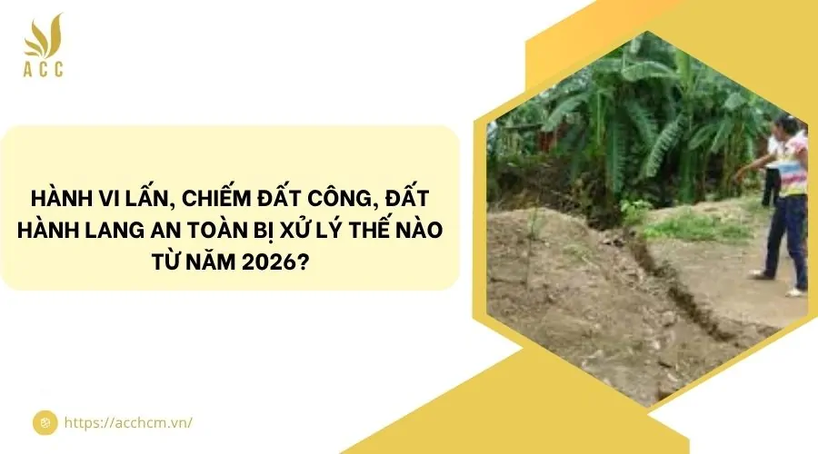 Hành vi lấn, chiếm đất công, đất hành lang an toàn bị xử lý thế nào từ năm 2026?
