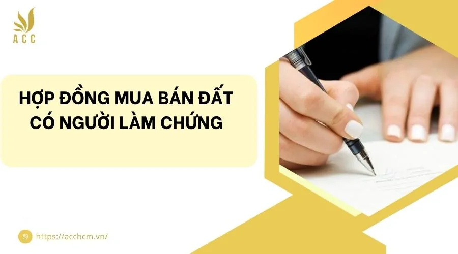 Hợp đồng mua bán đất có người làm chứng