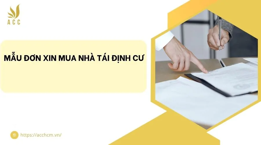 Mẫu đơn xin mua nhà tái định cư