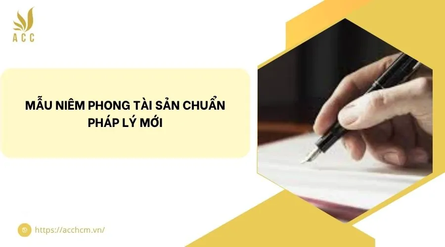 Mẫu niêm phong tài sản chuẩn pháp lý mới