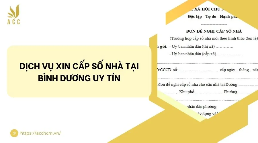 Dịch vụ xin cấp số nhà tại Bình Dương uy tín
