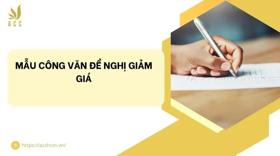 Mẫu công văn đề nghị giảm giá