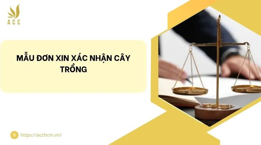Mẫu đơn xin xác nhận cây trồng